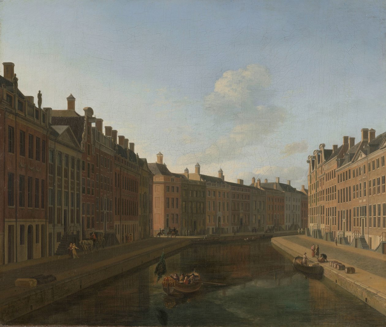 Pohled na Golden Bend v Herengracht od východu od Gerrit Berckheyde