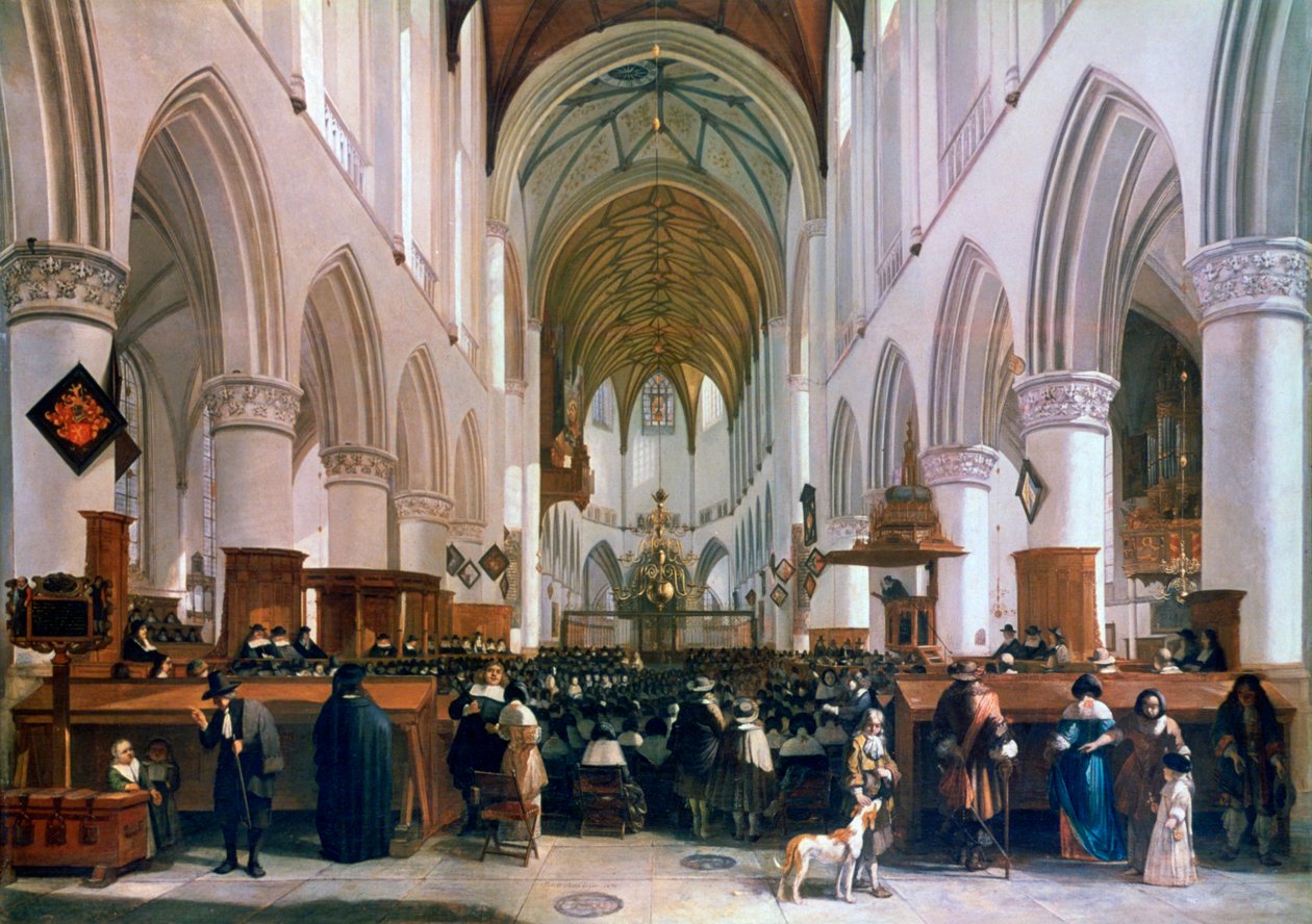 „Vnitřek Grote Kerk, Haarlem“, 1673 od Gerrit Berckheyde