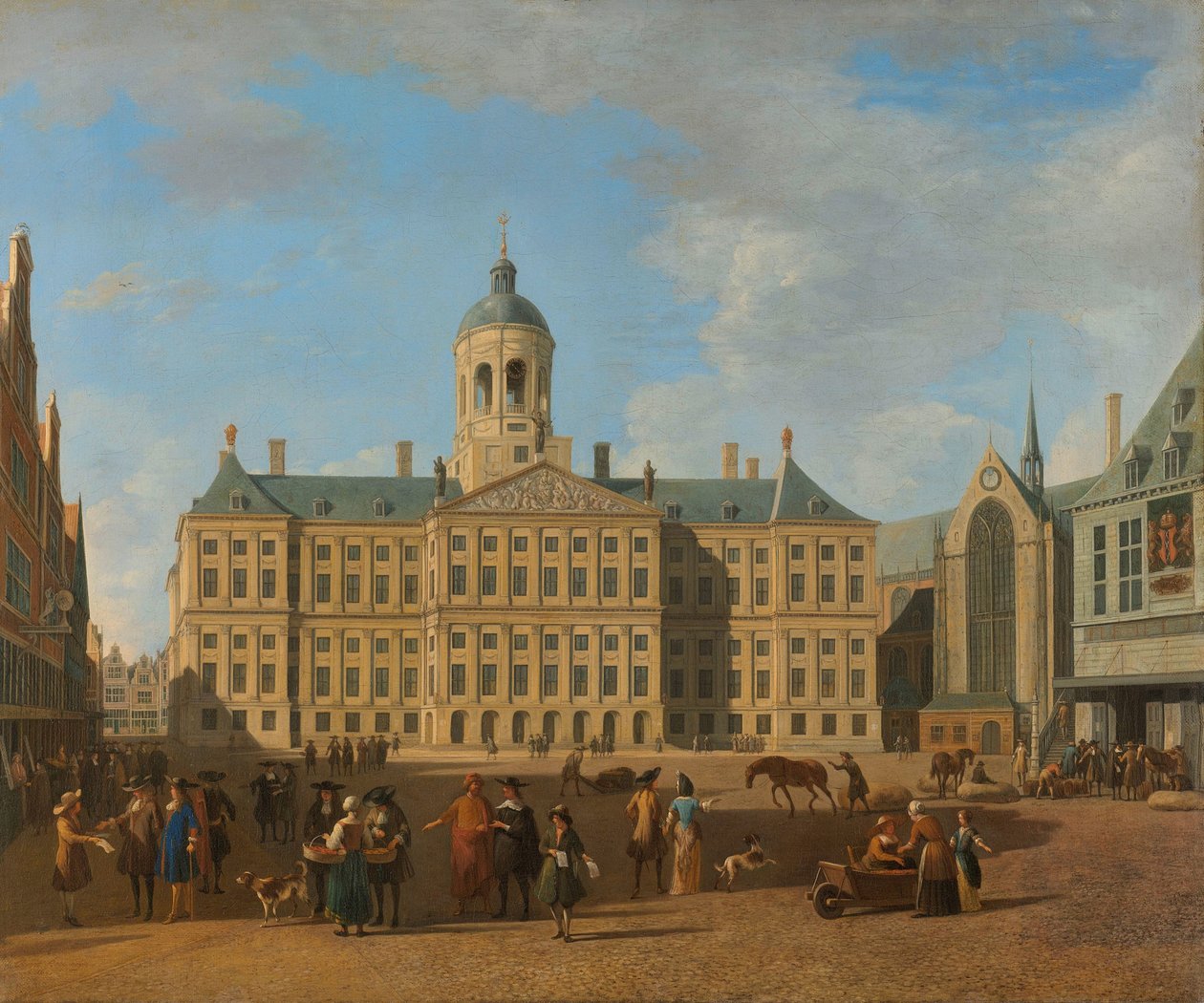 Radnice na náměstí Dam v Amsterdamu Radnice na přehradě, Amsterdam od Gerrit Berckheyde