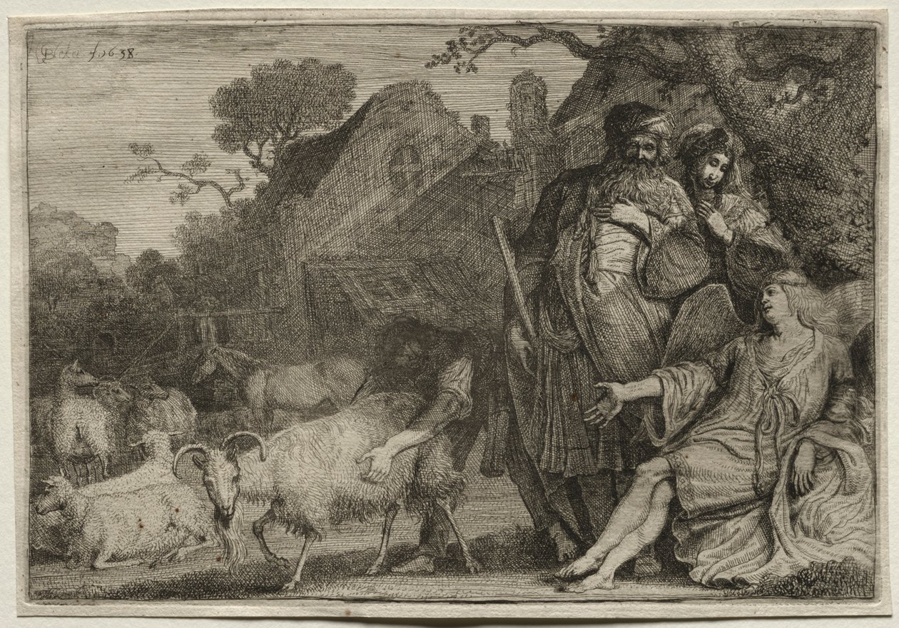 Anděl předpovídá narození Abrahamova syna, 1638. od Gerrit Claesz. Bleker