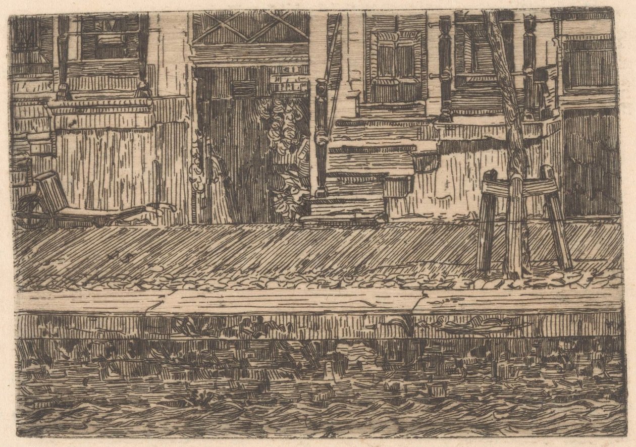 Sklepy na nábřeží od Gerrit Haverkamp (signed by artist)