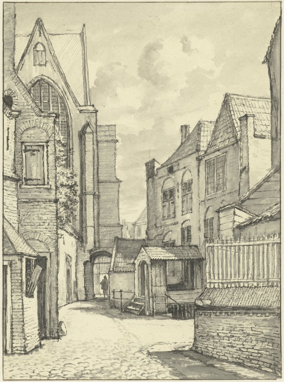 St. Janskerk nebo Grote Kerk v Goudě od Gerrit Lamberts