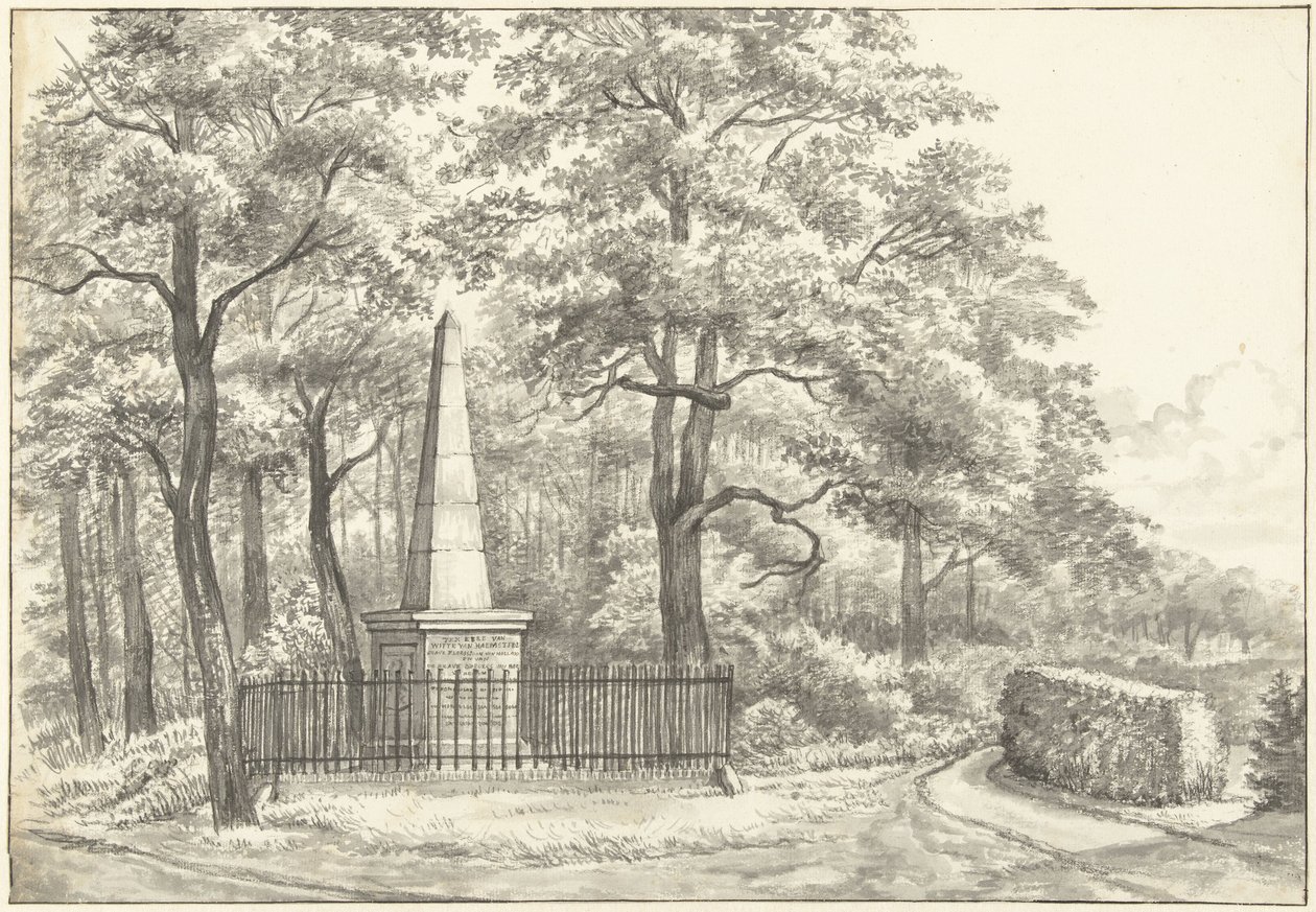 Památník Witte van Haemstede, založený v roce 1817 Davidem Jacobem van Lennepem v Huis te Manpad v Heemstede od Gerrit Lamberts