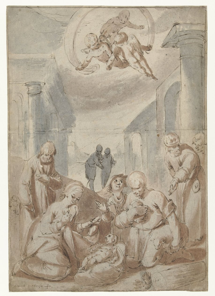 Klanění pastýřů od Gerrit Pietersz. Sweelink