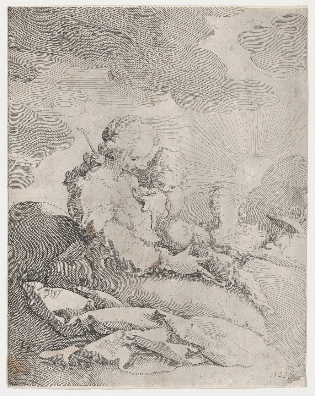 Víra, naděje a láska, ca. 1593. od Gerrit Pietersz Sweelink