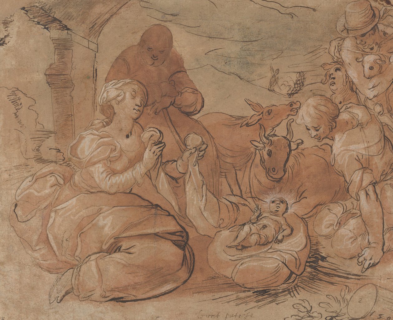 Klanění pastýřů, 1599. od Gerrit Pietersz Sweelink