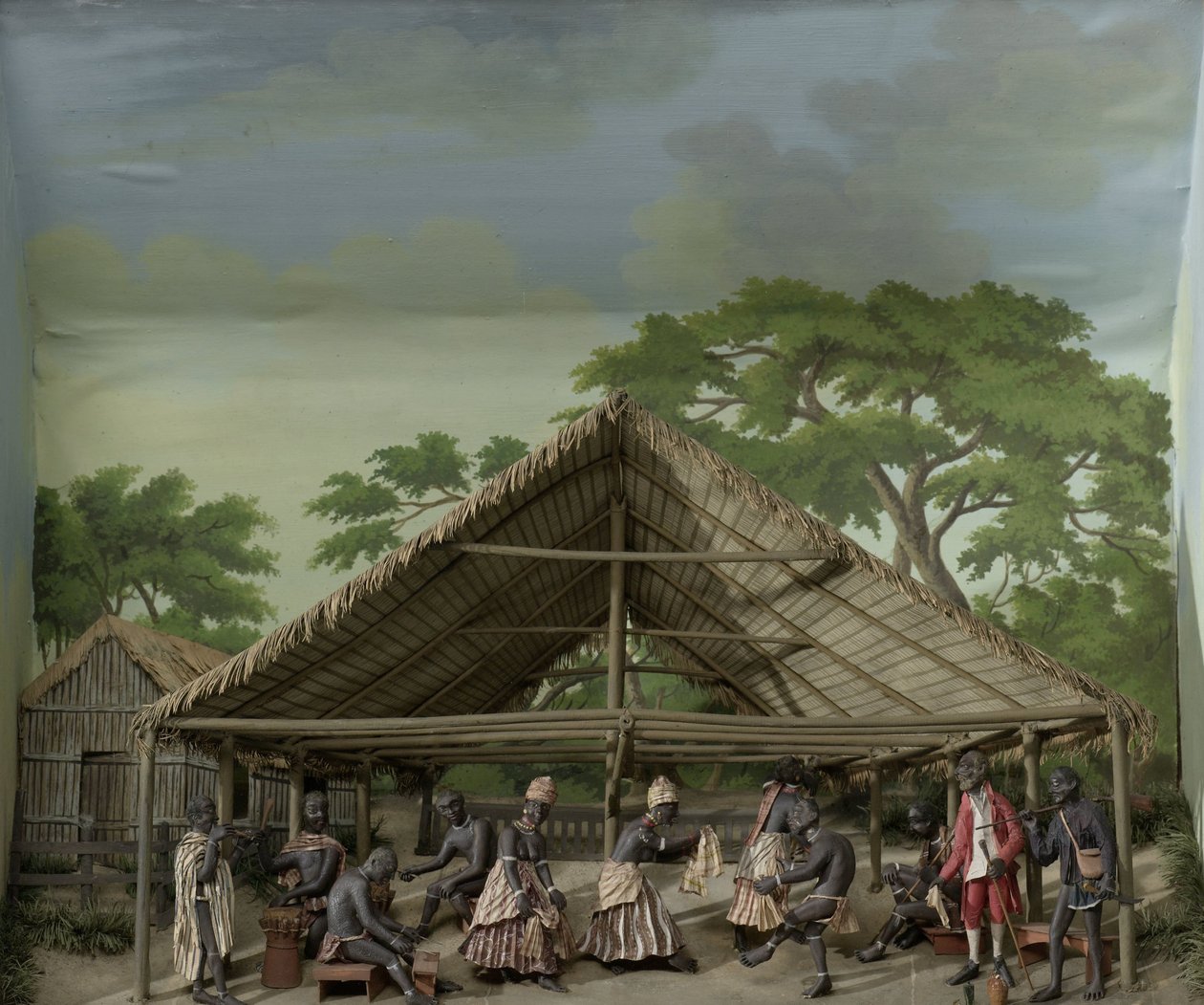 Diorama of a Du, Taneční oslava na plantáži od Gerrit Schouten