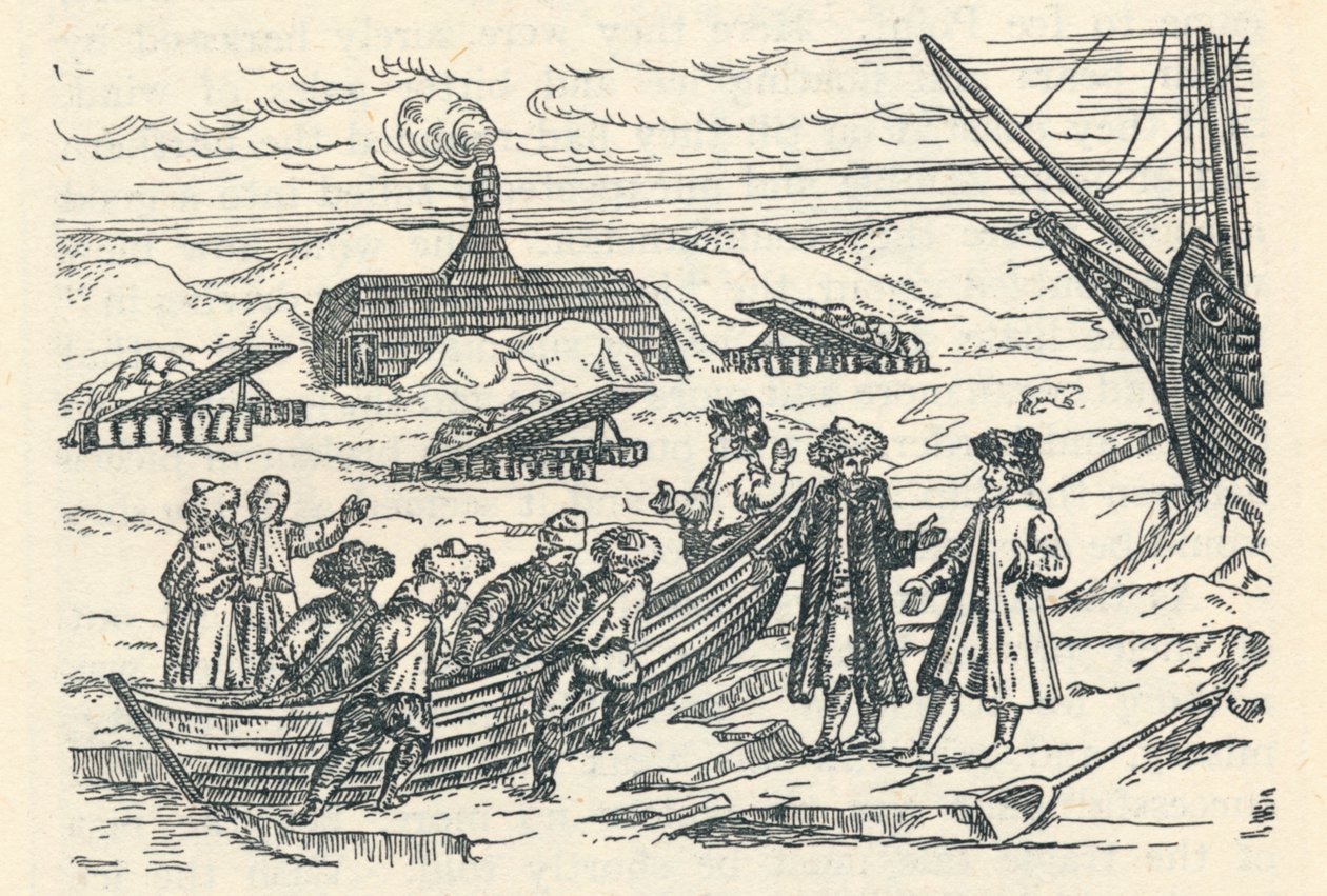 Barents v Arktidě: Chata, ve které jsme zimovali, 1598, 1912 od Gerrit de Veer