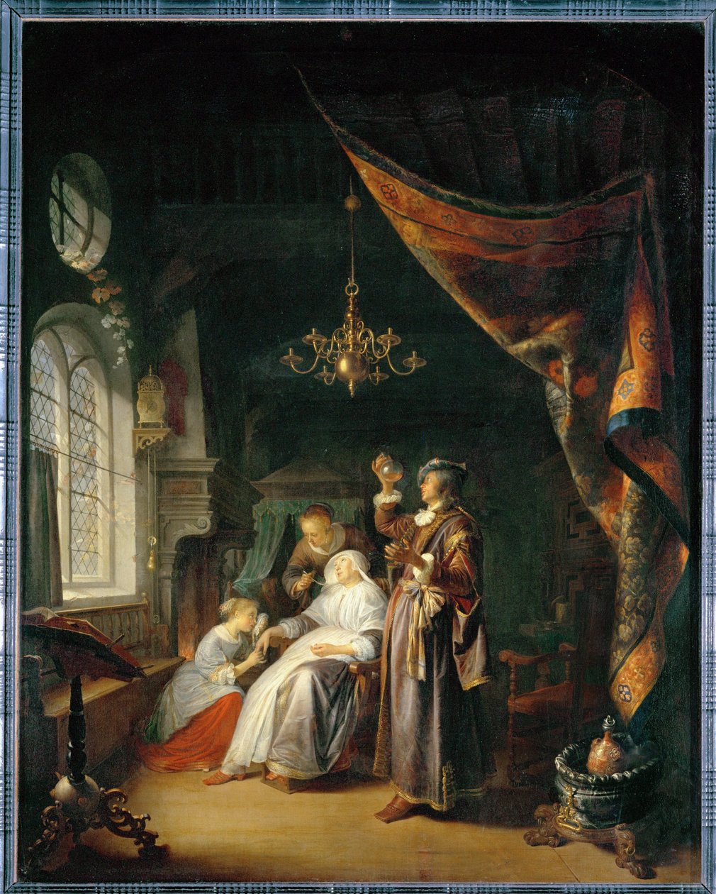 La femme hydropique - žena s kapkami ... od Gerrit or Gerard Dou