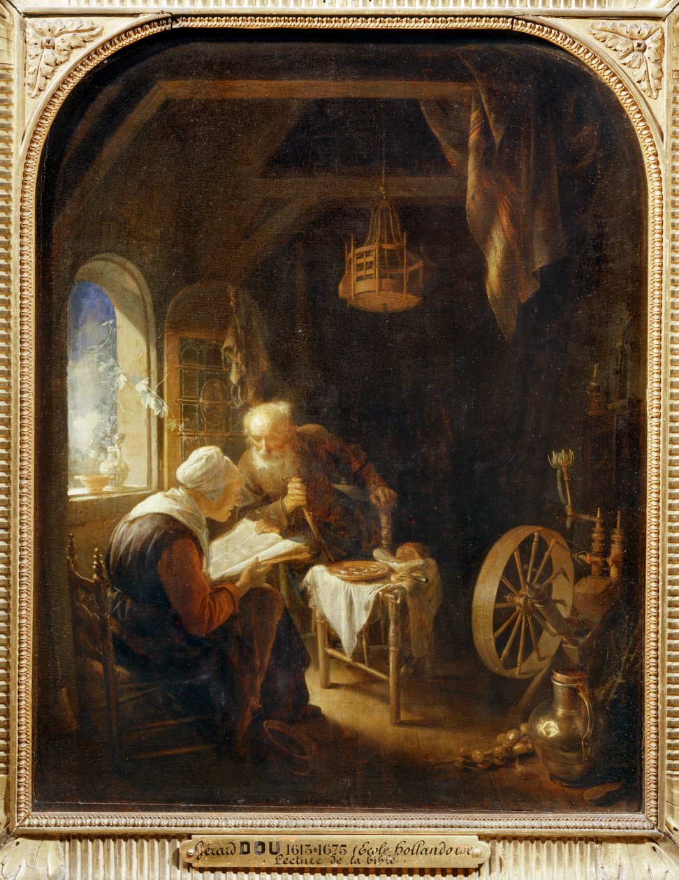 Čtení Bible aneb Anna a Tobiáš... od Gerrit or Gerard Dou