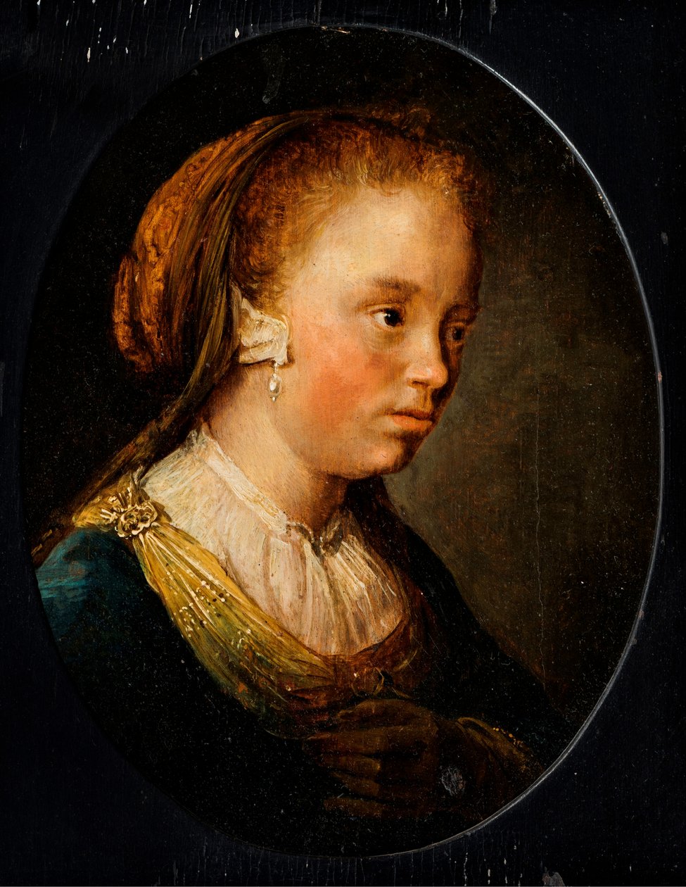 Portrét mladé dívky od Gerrit or Gerard Dou
