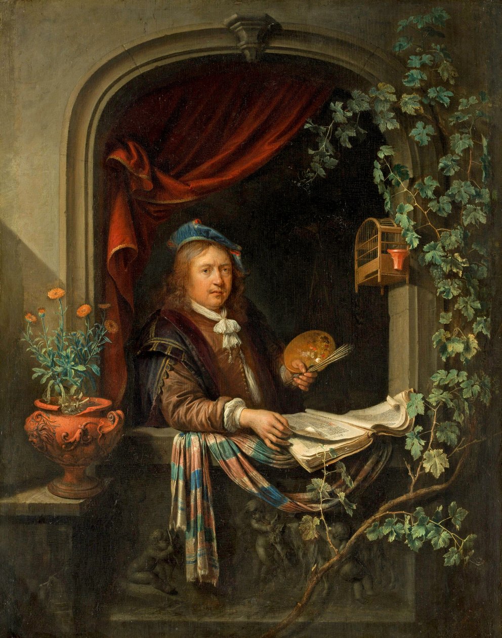 Autoportrét, kolem roku 1665 od Gerrit Dou