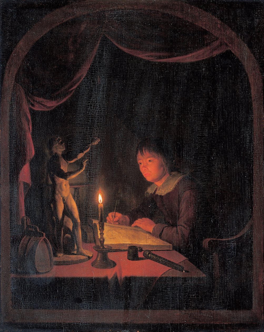 Mladý umělec skicování od Gerrit Dou