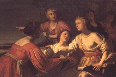Diana a její nymfy od Gerrit van (follower of) Honthorst