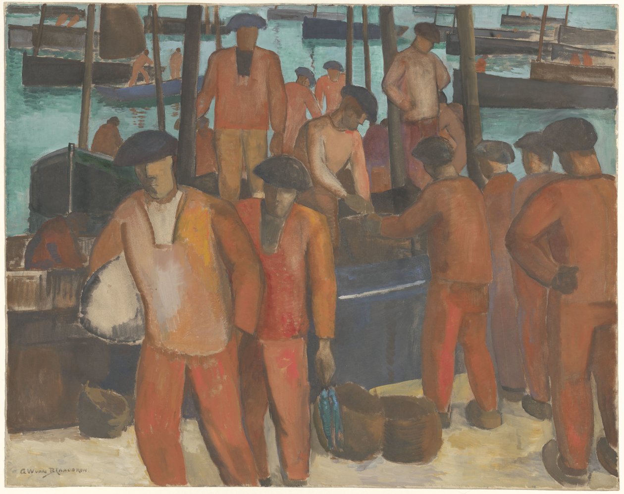 Haven te Douarnenez od Gerrit van Blaaderen