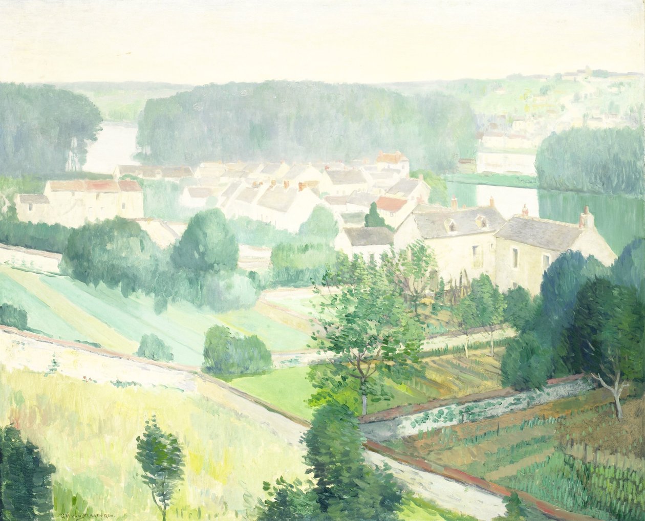 Vesnice Sannois od Gerrit van Blaaderen