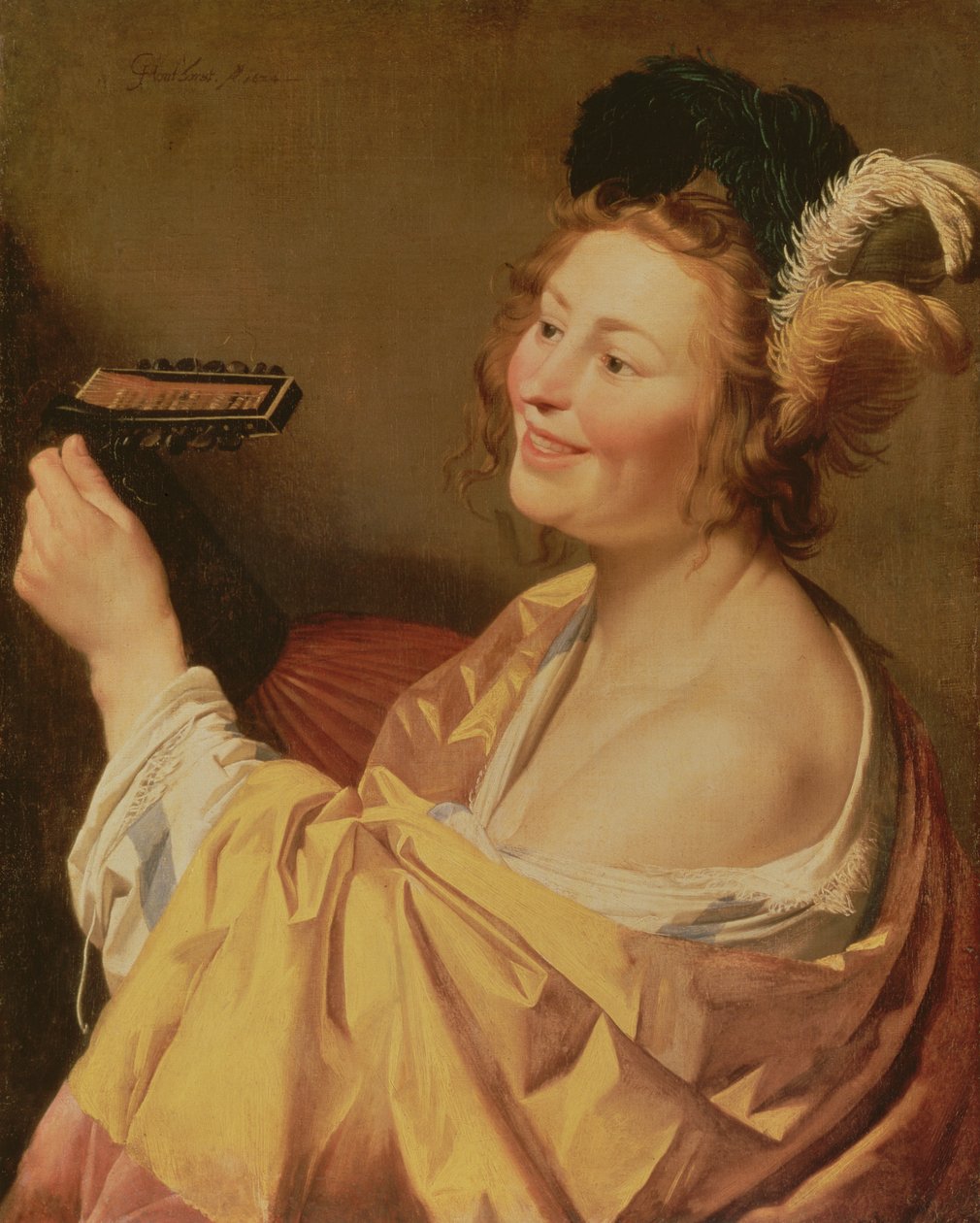 Hudebník, 1624 od Gerrit van Honthorst