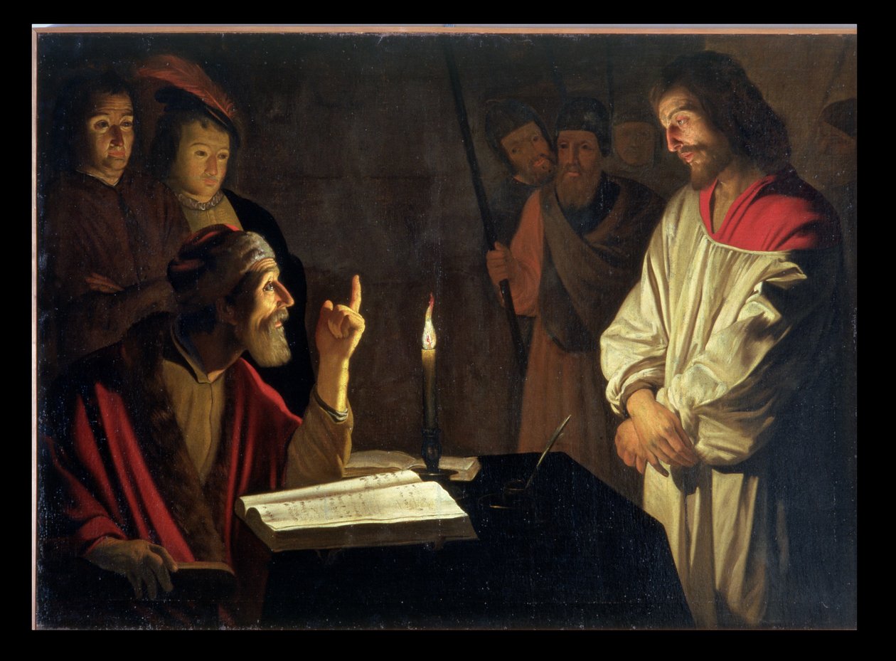 Kristus před Kaifášem od Gerrit van Honthorst