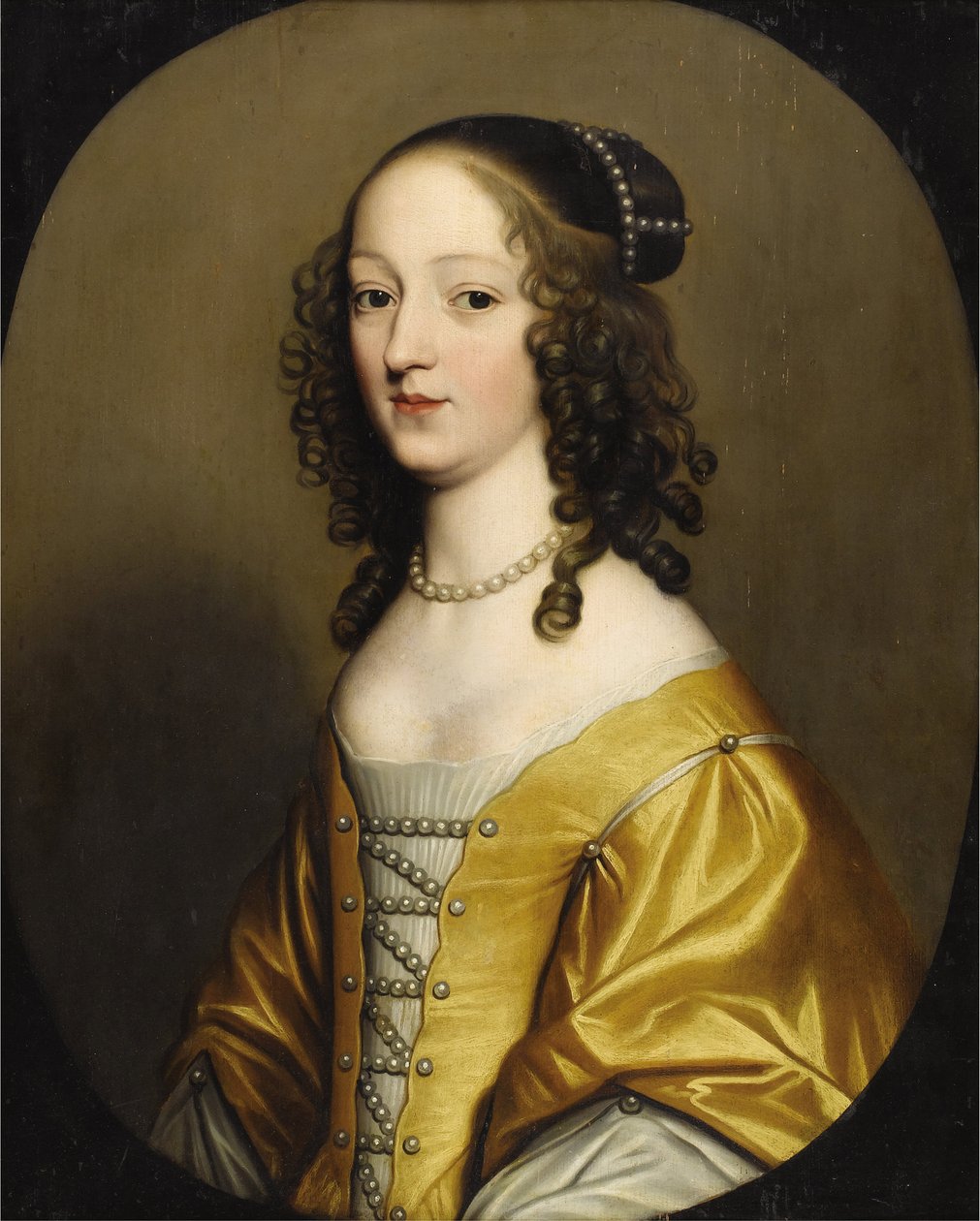 Elisabeth de Boheme - Alžběta Stuartovna (1596-1662), česká královna, Honthorst, Gerrit, van (1590-1656). Olej na dřevě. Rozměr: 72,3 x 57,7 cm. Soukromá sbírka od Gerrit van Honthorst