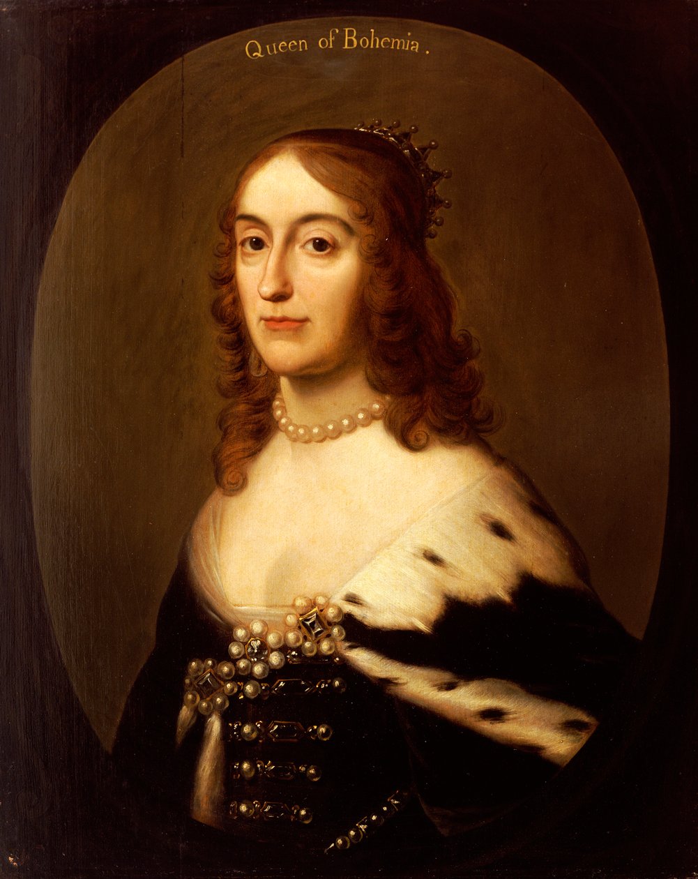 Portrét Alžběty, královny české od Gerrit van Honthorst