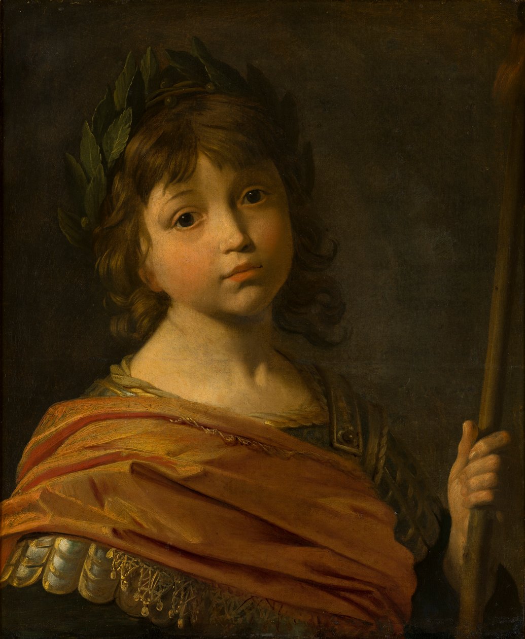 Portrét Maurice nebo Moritze, prince Palatina (1621-1652) zobrazený jako Mars, když chlapec, kolem 1625-35 (olej na plátně) od Gerrit van Honthorst