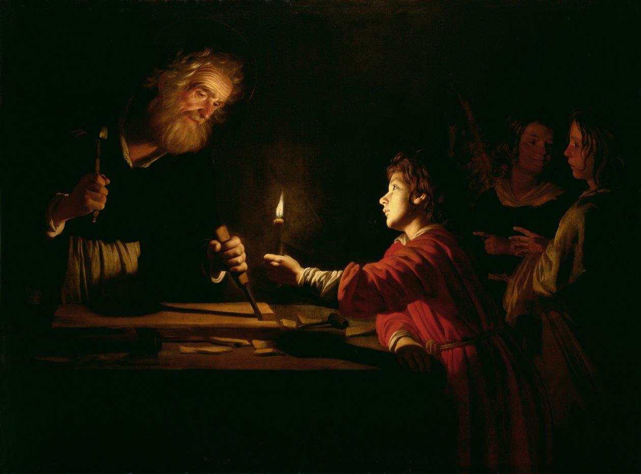 Kristovo dětství, kolem roku 1620 od Gerrit van Honthorst