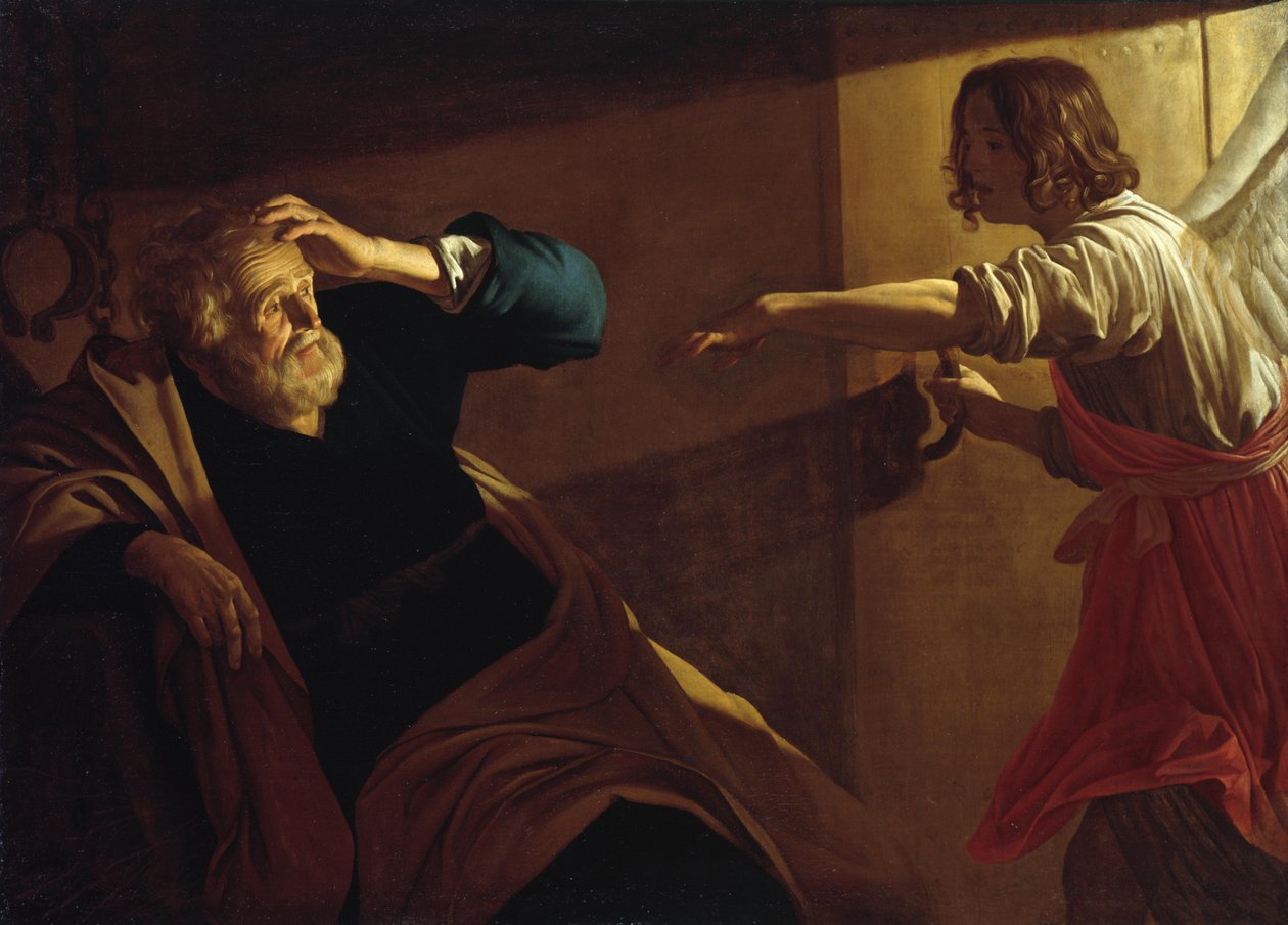 Die Befreiung des Heiligen Petrus od Gerrit van Honthorst