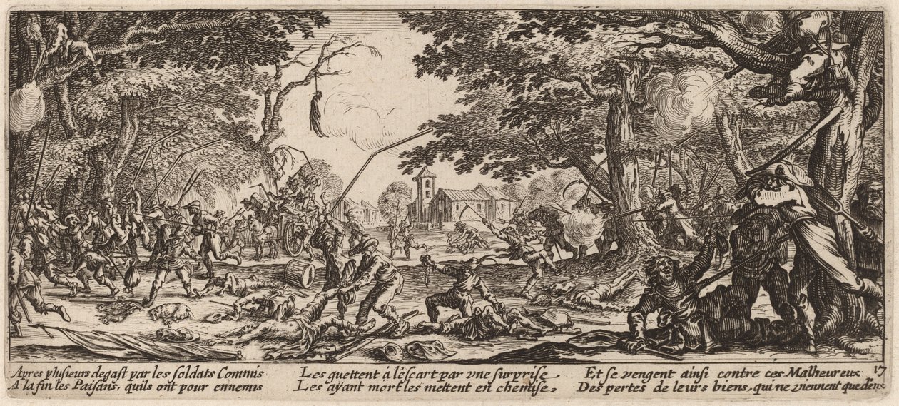 Rolníci se pomstí od Gerrit van Schagen after Jacques Callot