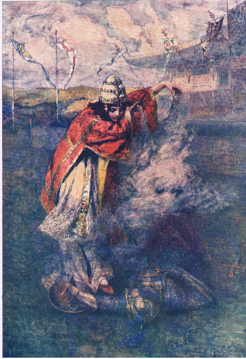 Duessa rozptýlila Enchanted Cloud, Stories from the Faerie Queen vydal George Harrap and Company od Gertrude E. Demain (after) Hammond