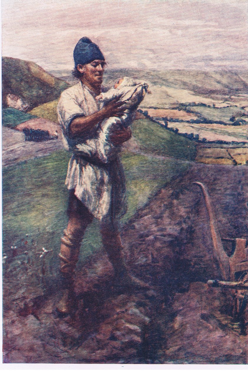 „V brázdě na poli tě našel oráč“, Příběhy královny víl vydal George Harrap and Company od Gertrude E. Demain (after) Hammond