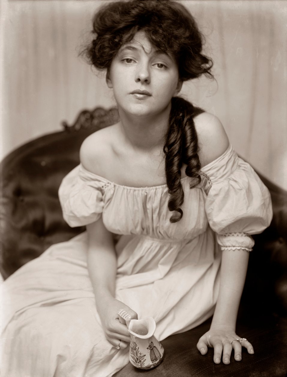 Portrét Evelyn Nesbit od Gertrude Kasebier, kolem roku 1900 (platinový tisk) od Gertrude Käsebier