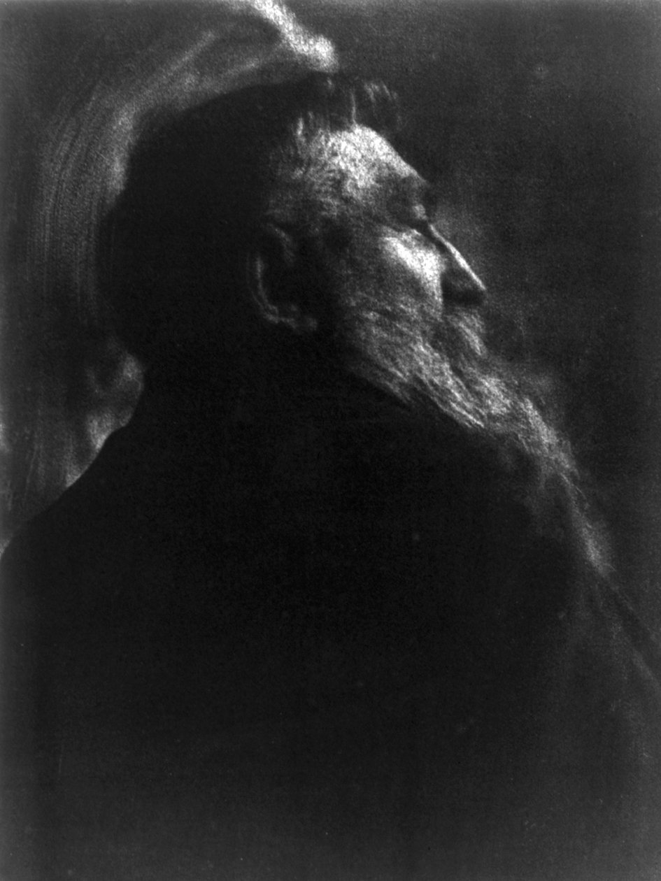Portrétní fotografie francouzského sochaře Auguste Rodina (1840-1917) od Gertrude Kasebier (1852-1934) od Gertrude Käsebier