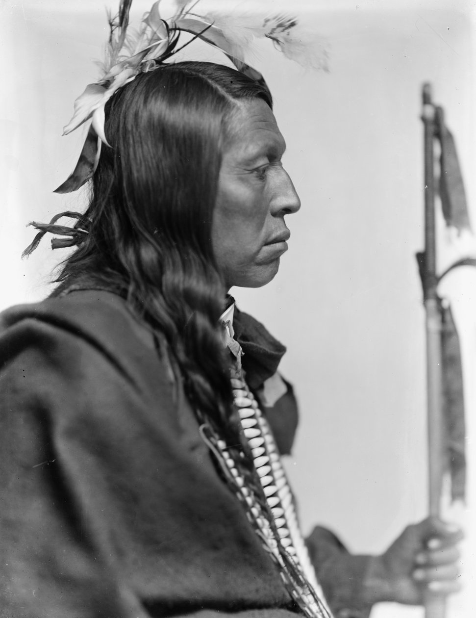 Náčelník Siouxů Flying Hawk, cca 1900 (černobílá fotografie) od Gertrude Käsebier