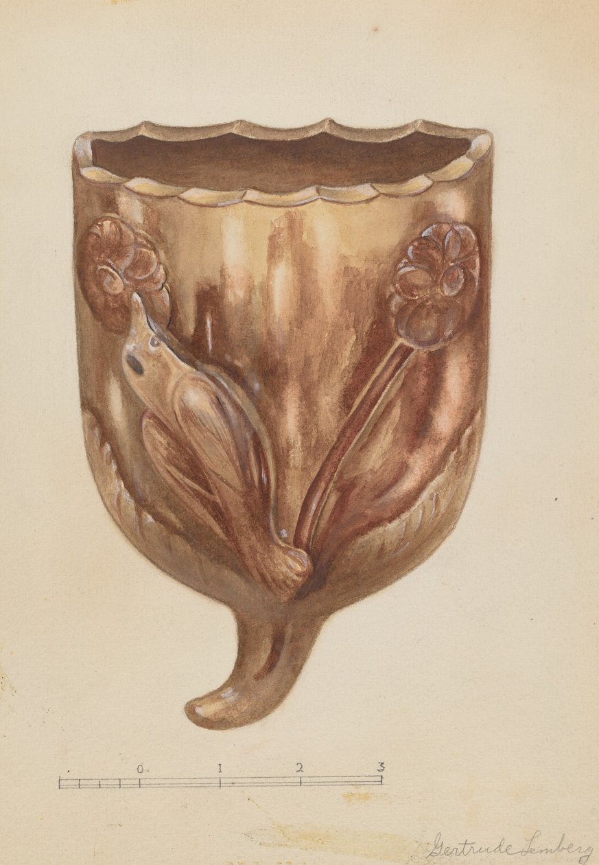 Nástěnná kapsa na květiny, c. 1936. od Gertrude Lemberg