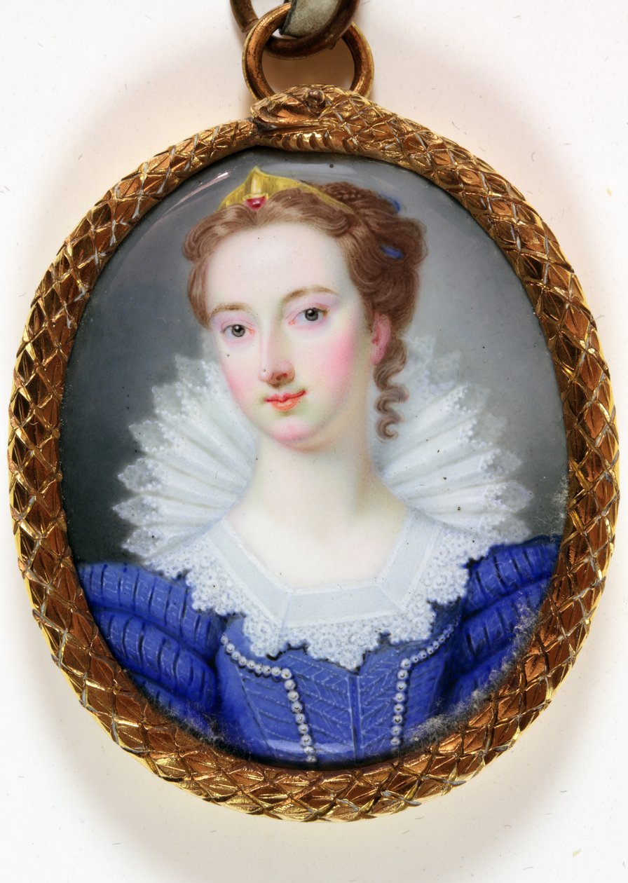 Dáma jménem Elizabeth Robinson, paní Montagu (smalt) od Gervase (attr.to) Spencer