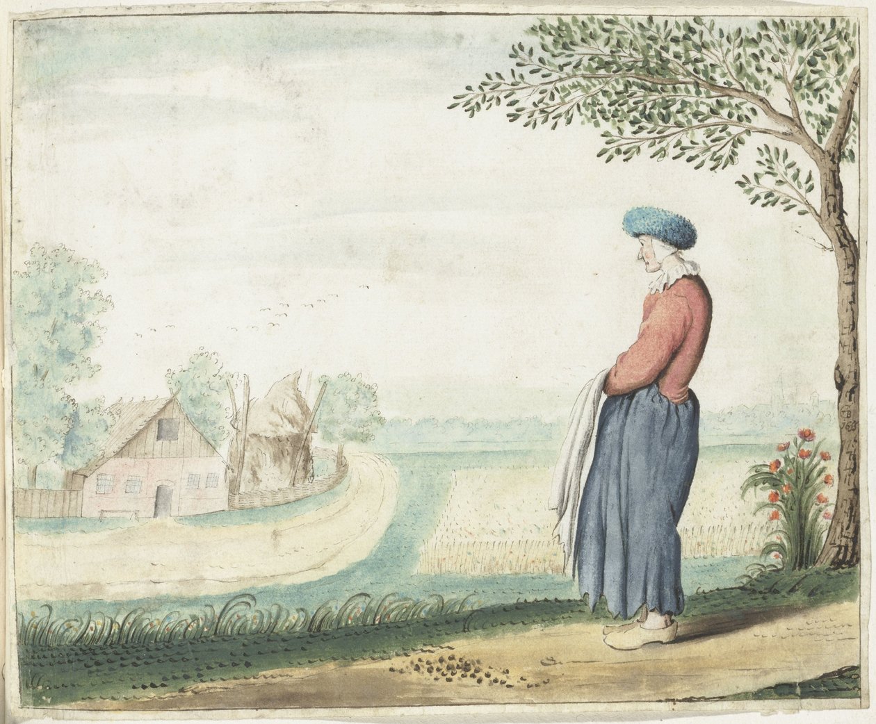Selka v krajině od Gesina ter Borch (signed by artist)