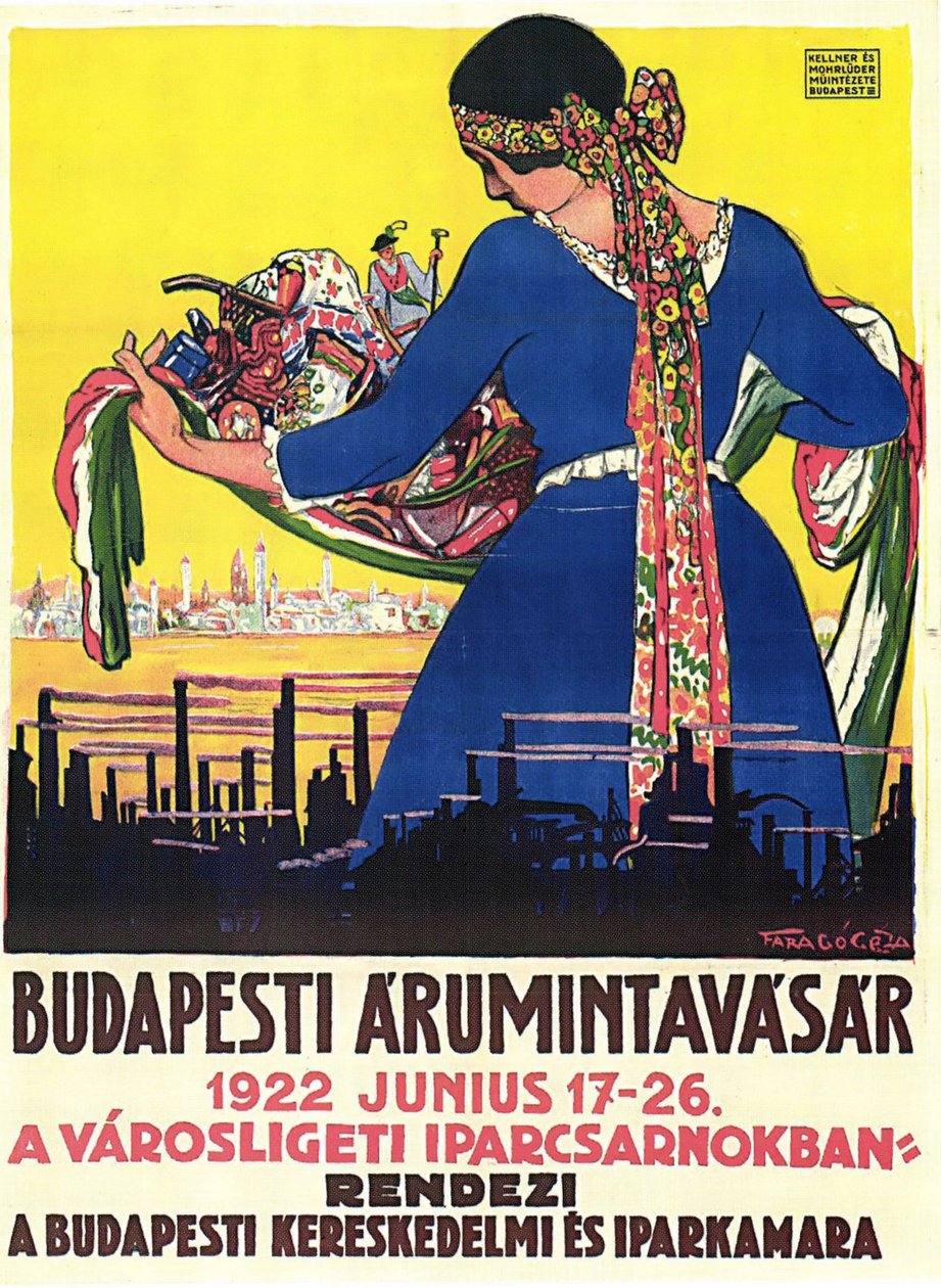 Plakát budapešťského veletrhu od Geza Farago