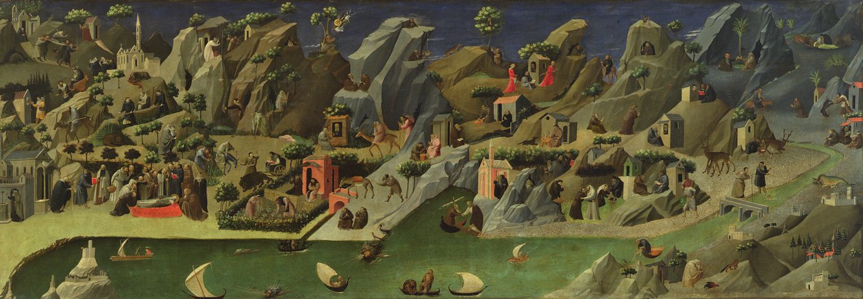 Thebaid, c.1410 (tempera na panelu) (viz také 50353) od Gherardo Starnina