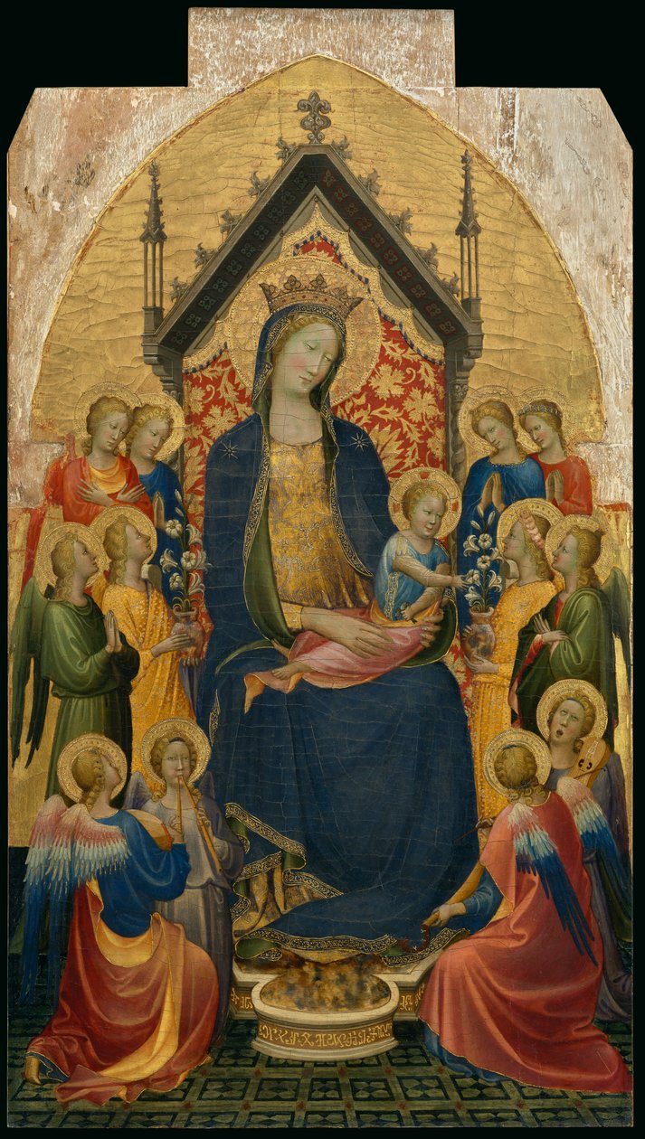 Madona s dítětem a hudebními anděly, asi 1410 (tempera a plátkové zlato na desce) od Gherardo Starnina