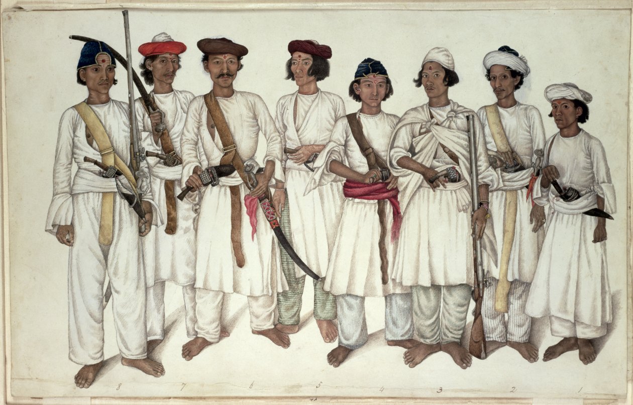 Osm Gurkhů, 1815 od Ghulam Ali Khan