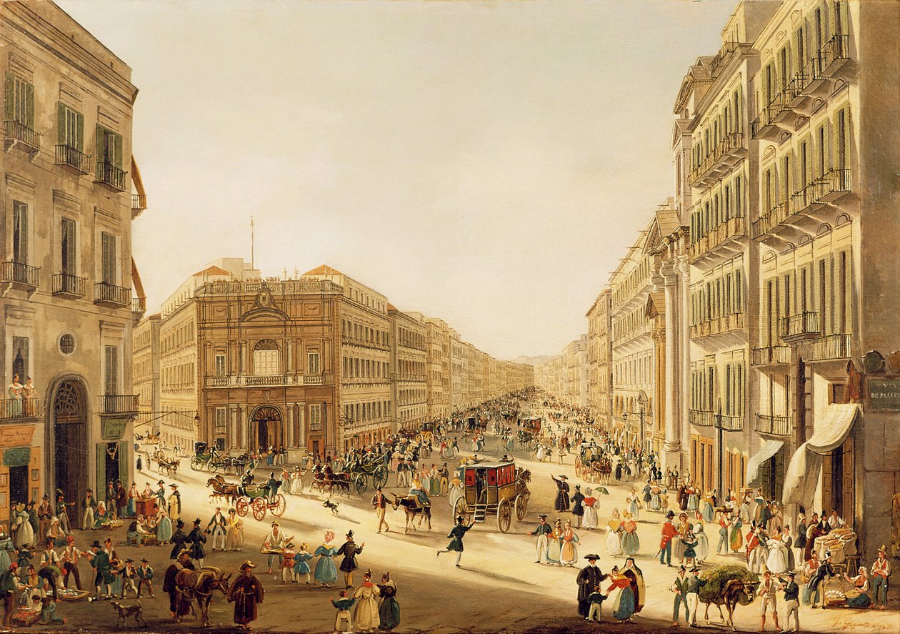 Via Toledo v Neapoli od Giacinto Gigante