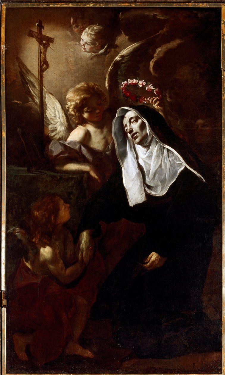 Svatá Rita de Cascia v extázi (malba od Giacinto Brandi