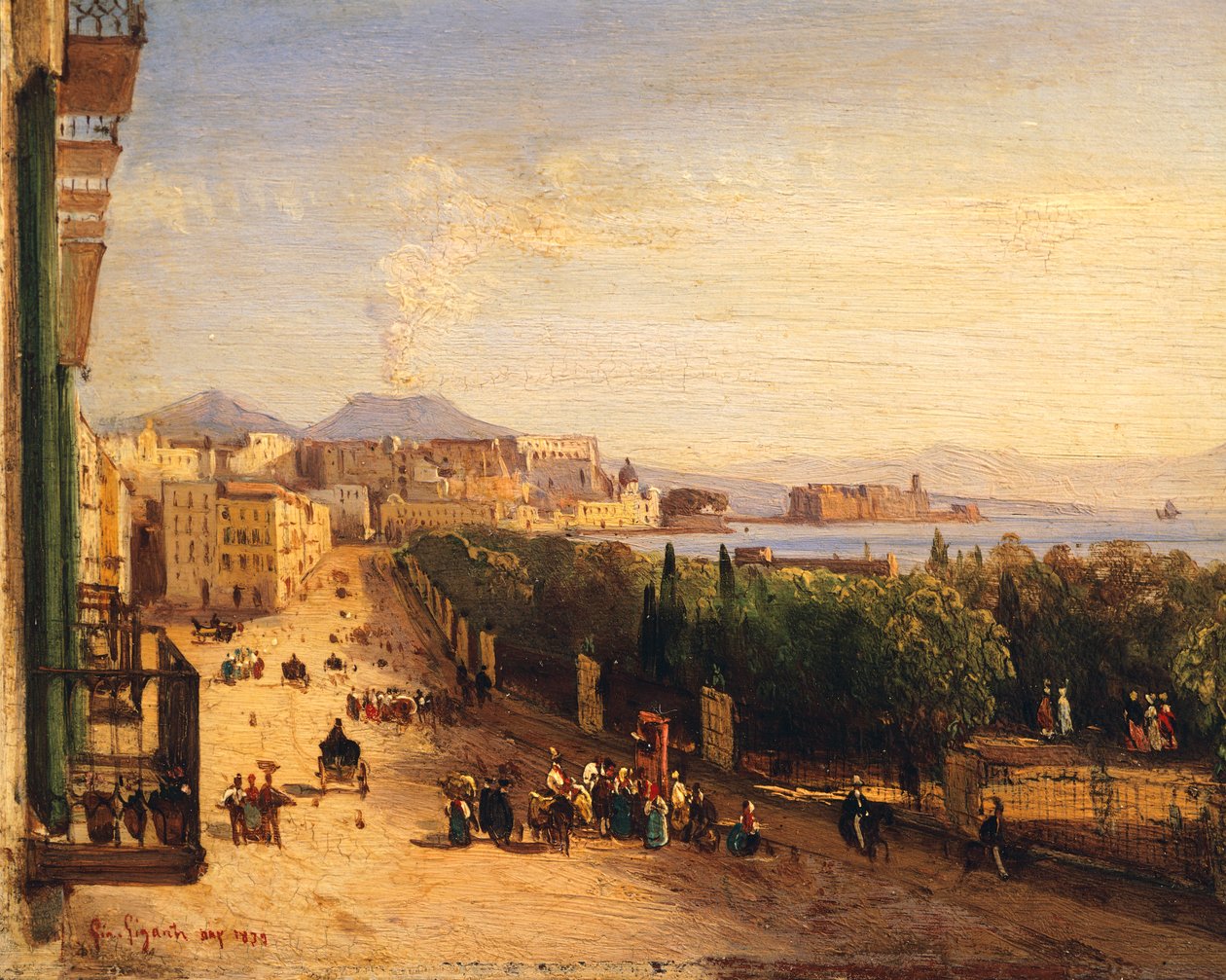 Riviera Chiaia (Riviera di Chiaia) v Neapoli od Giacinto Gigante