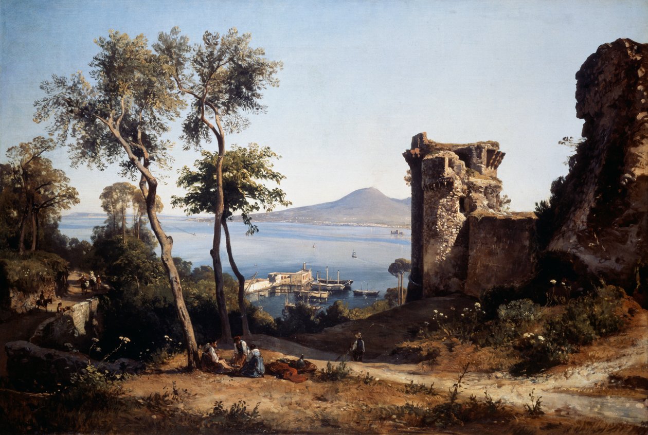 Pohled na Castellammare di Stabia (olej na plátně) od Giacinto Gigante
