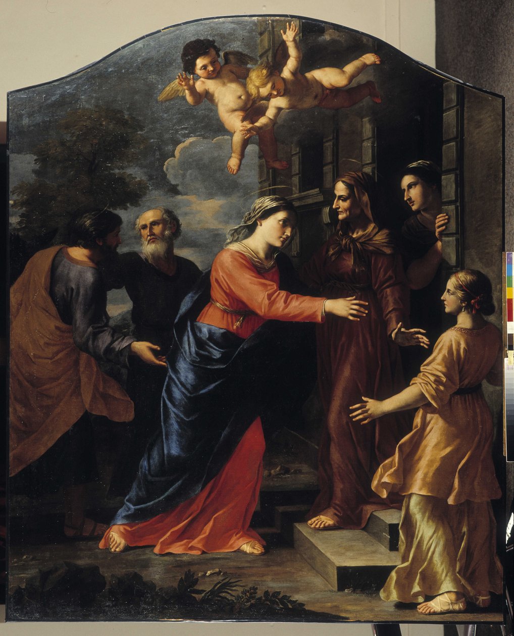 Návštěva. Panna Maria navštěvuje Alžbětu od Giacinto Gimignani or Gemignano