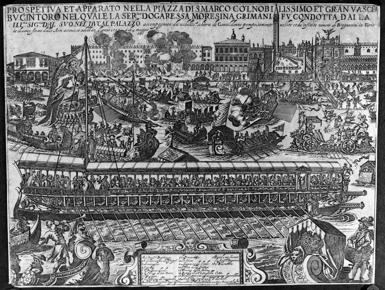 Korunovace Dogaressy Morosiny Morosini-Grimani, 1597 od Giacomo Franco