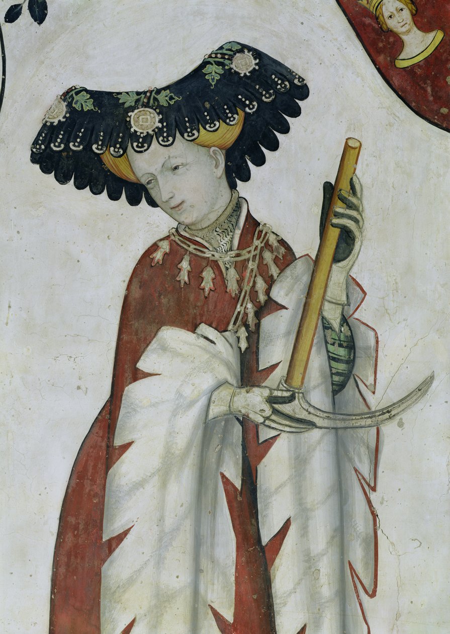 Devět hodných žen a devět hodných žen, detail Delphine, 1418-30 od Giacomo Jaquerio
