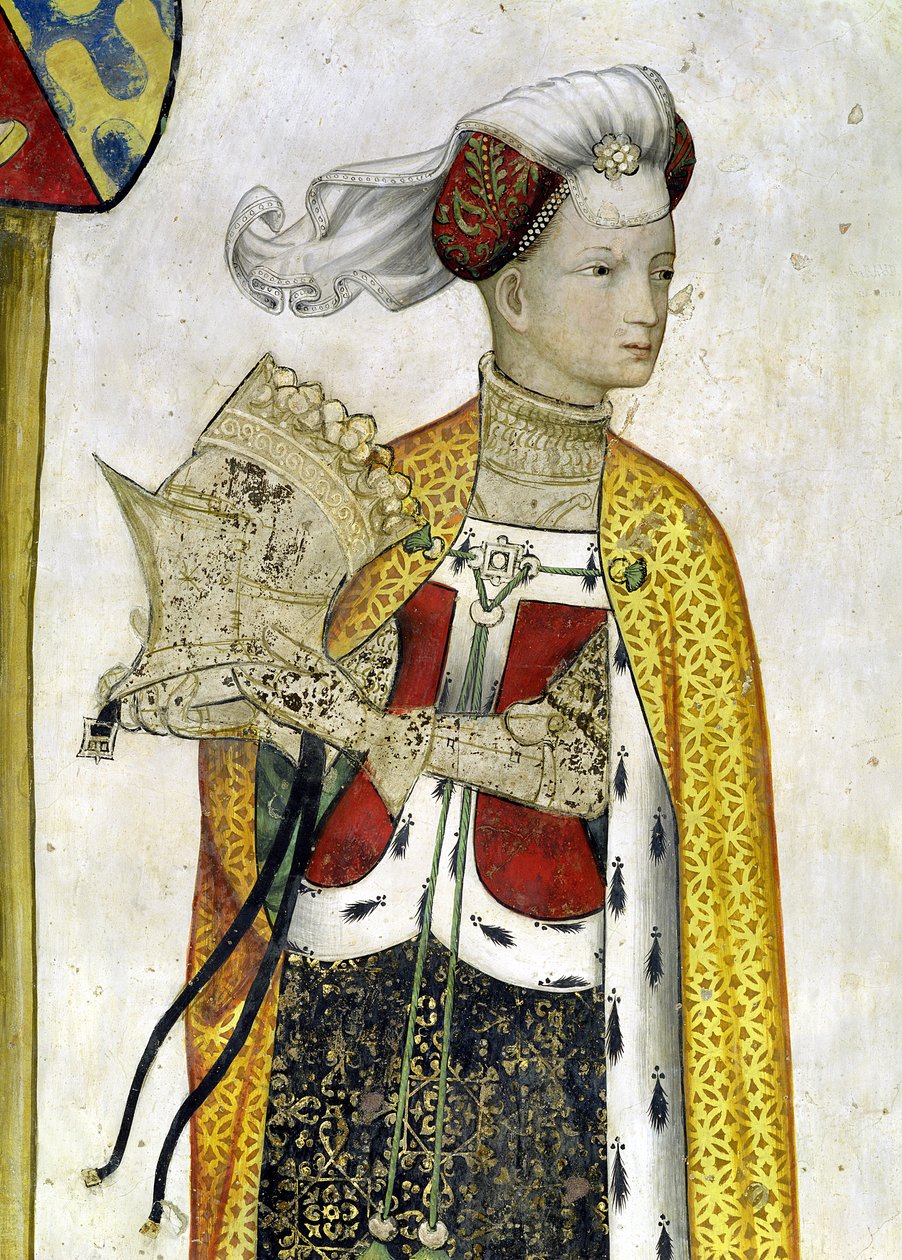 Devět hodných a devět hodných žen, detail Lampeta, 1418-30 od Giacomo Jaquerio