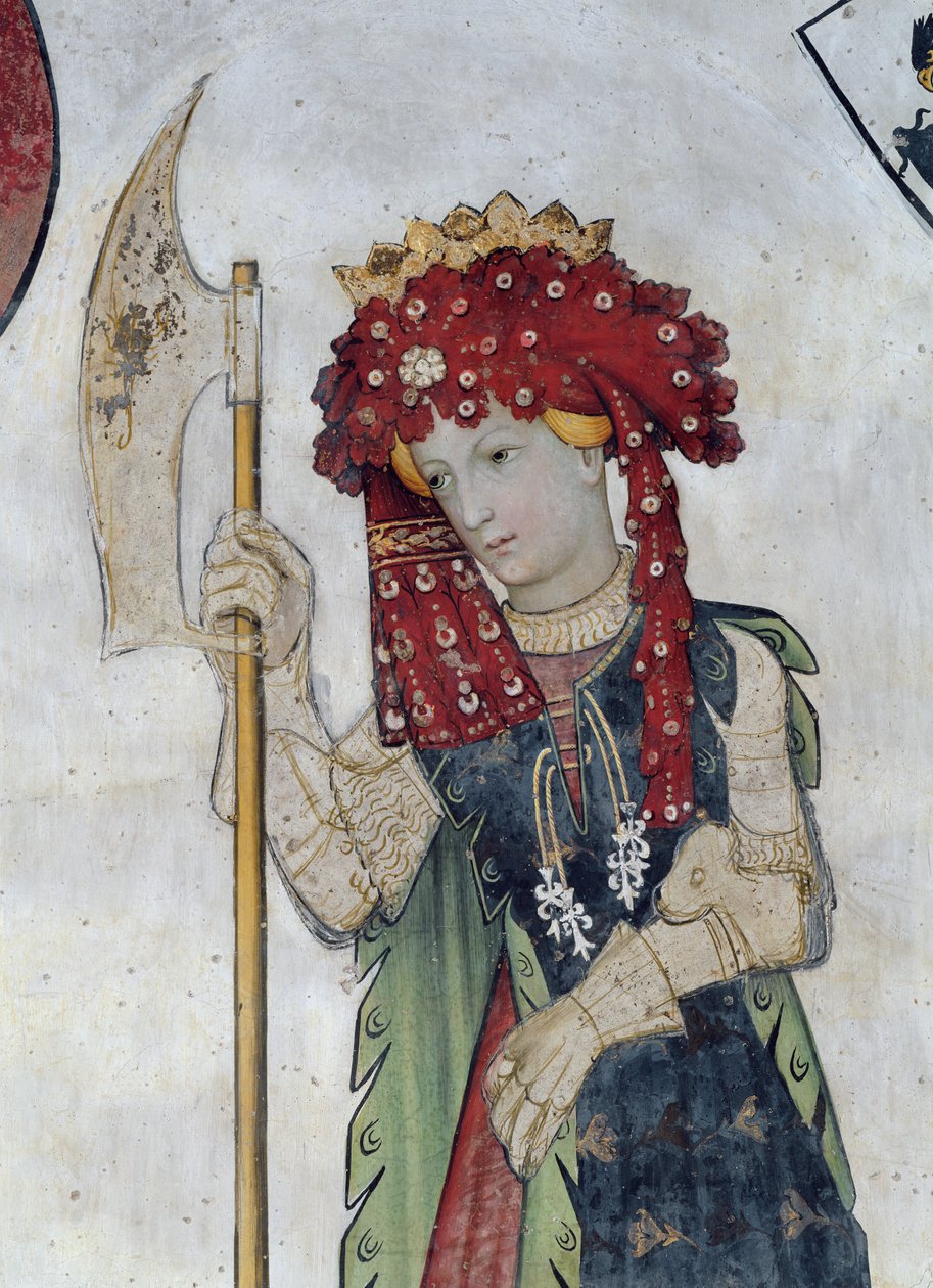 Devět hodných a devět hodných žen, detail Tamari, 1418-30 od Giacomo Jaquerio