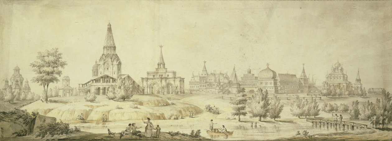 Pohled na Kolomenskoye, 1795 od Giacomo Antonio Domenico Quarenghi